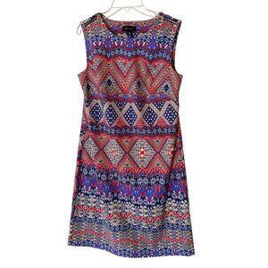 AB Studio Womens Geometric Print Sleeveless Dress Size 2